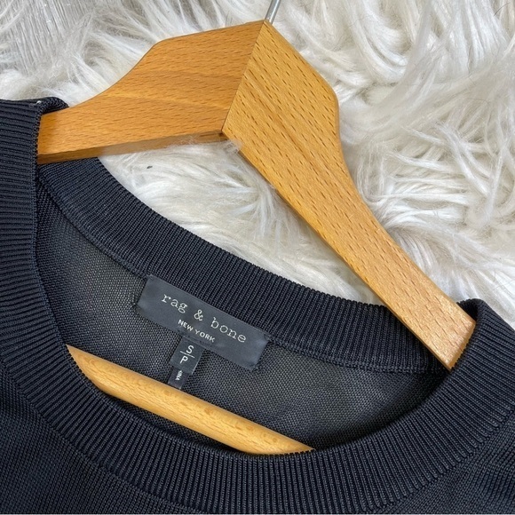 Rag & Bone Gwen Knit Black Mesh Dress - Picture 6 of 10